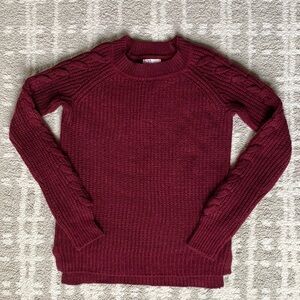 •SO• Long Sleeve Knit Braided Sleeve Sweater